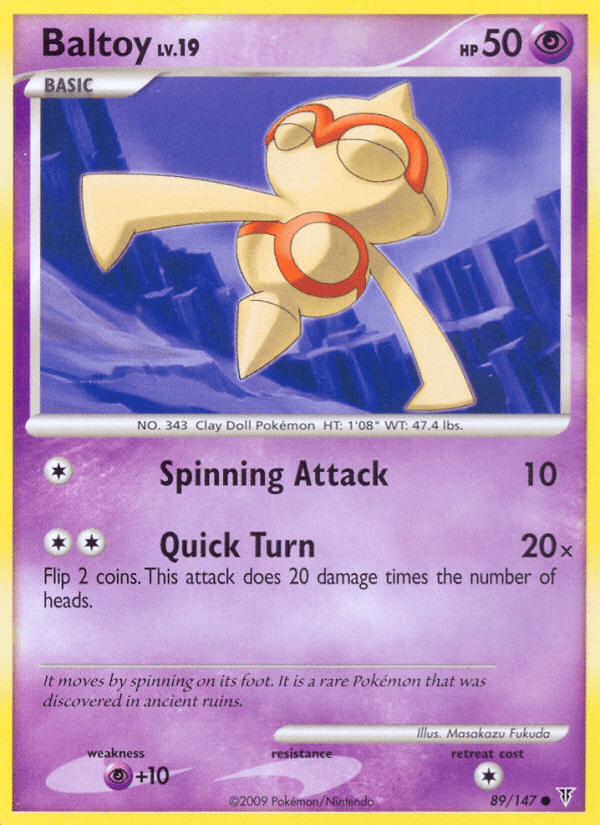 89, Common, Normal, Platinum: Supreme Victors, Psychic, Psychic[+10], Reverse Holofoil Baltoy (89/147) [Platinum: Supreme Victors] - Trading Card World