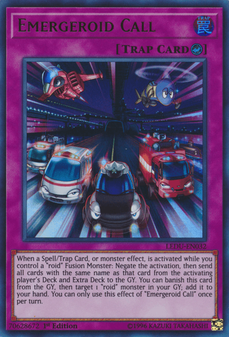 1st Edition, Counter Trap, Legendary Duelists, Trap, Ultra Rare Emergeroid Call [LEDU-EN032] Ultra Rare - Trading Card World