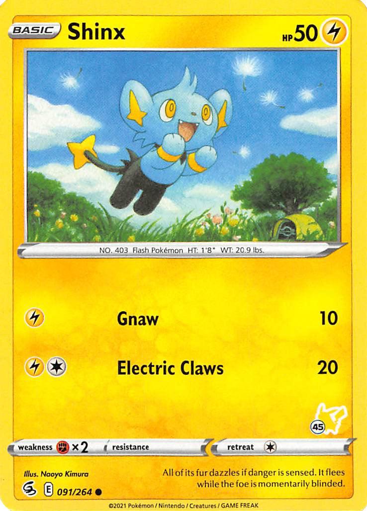 091, Battle Academy 2022, Common, Fighting [x2], Lightning, Normal Shinx (091/264) (Pikachu Stamp #45) [Battle Academy 2022] - Trading Card World