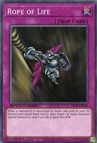 1st Edition, Common, Normal Trap, Speed Duel: Battle City Box, Trap Rope of Life [SBCB-EN144] Common - Trading Card World