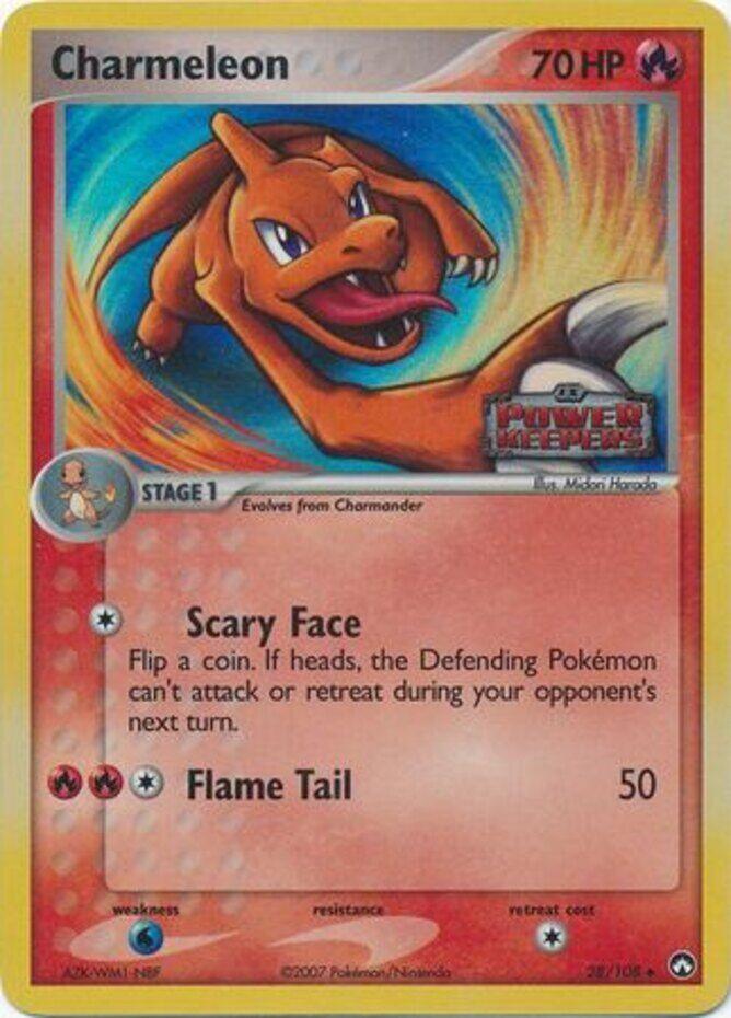 28, EX: Power Keepers, Fire, Reverse Holofoil, Uncommon, Water[×2] Charmeleon (28/108) (Stamped) [EX: Power Keepers] - Trading Card World