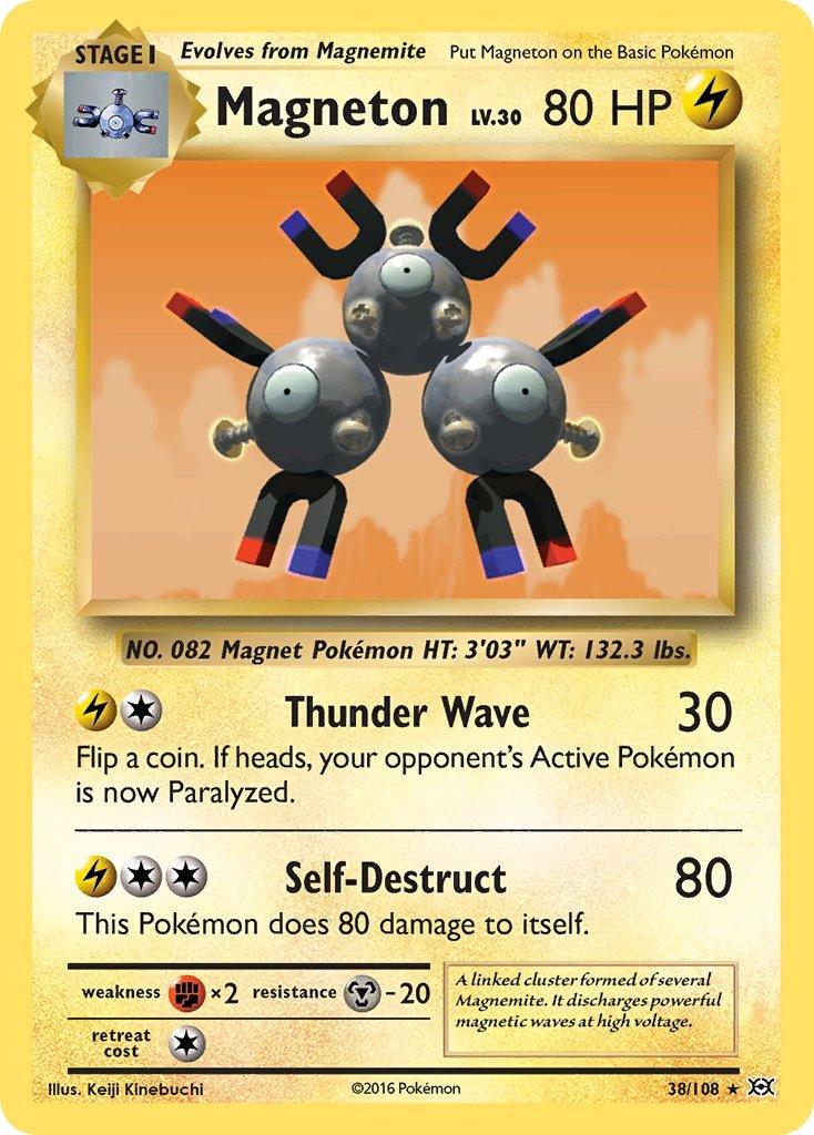 38, Fighting[×2], Lightning, Metal[-20], Normal, Rare, XY: Evolutions Magneton (38/108) (Theme Deck Exclusive) [XY: Evolutions] - Trading Card World