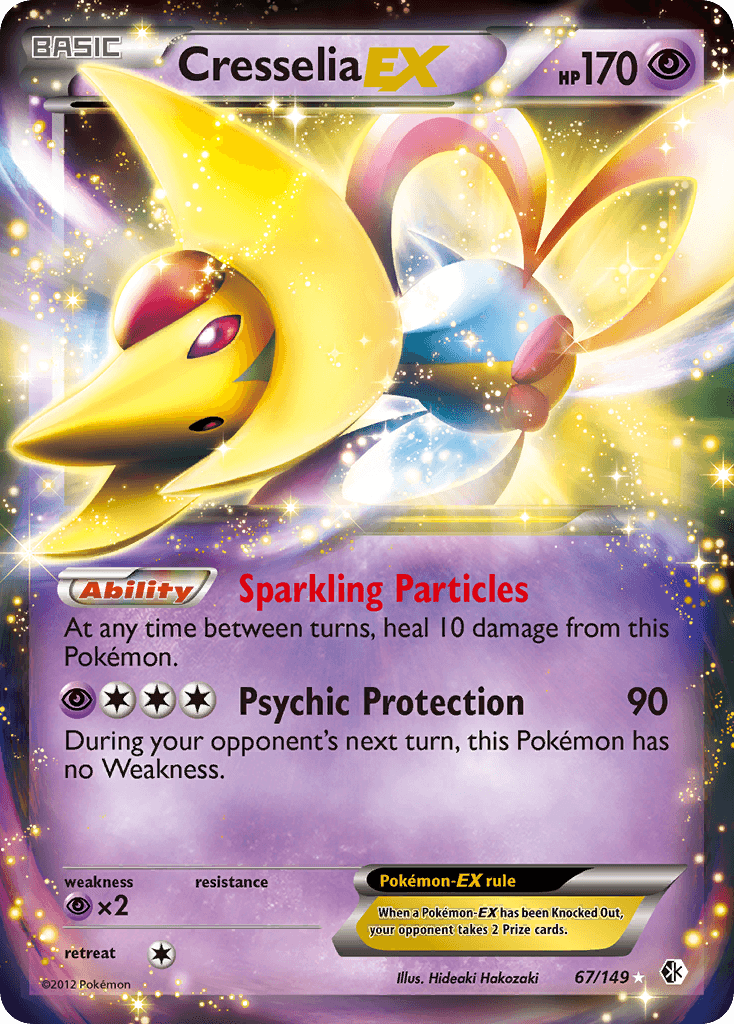67, Black & White: Boundaries Crossed, Holofoil, Psychic, Psychic[×2], Ultra Rare Cresselia EX (67/149) [Black & White: Boundaries Crossed] - Trading Card World