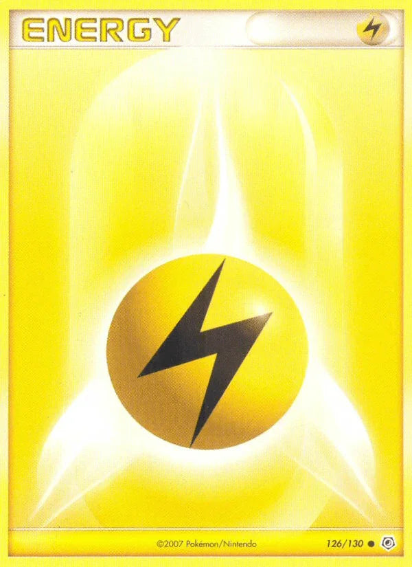 126, Common, Diamond & Pearl: Base Set, Lightning, Normal Lightning Energy (126/130) [Diamond & Pearl: Base Set] - Trading Card World
