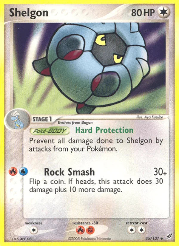 45, Colorless, Colorless[×2], EX: Deoxys, Fighting[-30], Fire[-30], Normal, Uncommon Shelgon (45/107) [EX: Deoxys] - Trading Card World