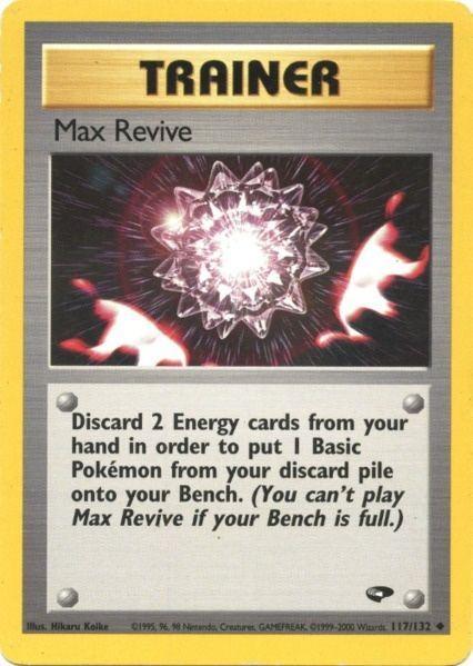 117, Gym Challenge Unlimited, Normal, Trainer, Uncommon Max Revive (117/132) [Gym Challenge Unlimited] - Trading Card World