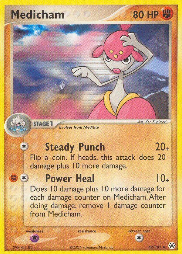 42, EX: Battle Stadium, Fighting, Normal, Psychic[×2], Uncommon Medicham (42/101) [EX: Battle Stadium] - Trading Card World