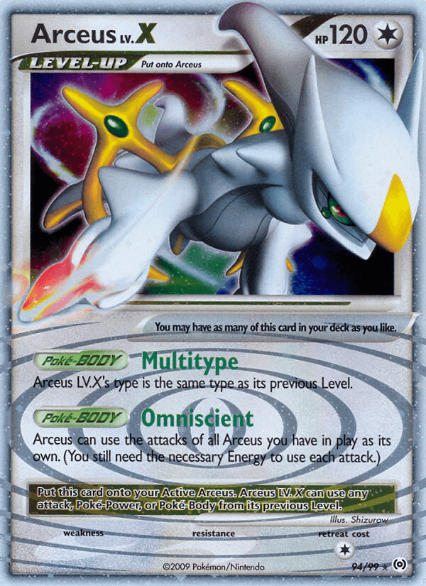 94, Colorless, Holo Rare, Holofoil, Platinum: Arceus Arceus LV.X (94/99) [Platinum: Arceus] - Trading Card World
