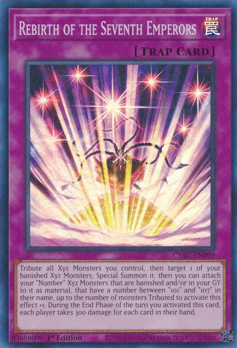 1st Edition, Cyberstorm Access, Normal Trap, Super Rare, Trap Rebirth of the Seventh Emperors [CYAC-EN099] Super Rare - Trading Card World