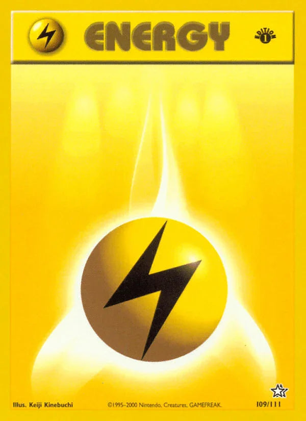 109, 1st Edition Normal, Common, Lightning, Neo Genesis 1st Edition Lightning Energy (109/111) [Neo Genesis 1st Edition] - Trading Card World