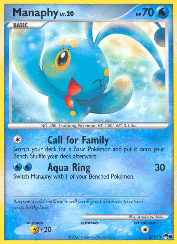 Holofoil, Lightning[+20], Normal, POP Series 6, Rare, Water Manaphy (3/17) [POP Series 6] - Trading Card World