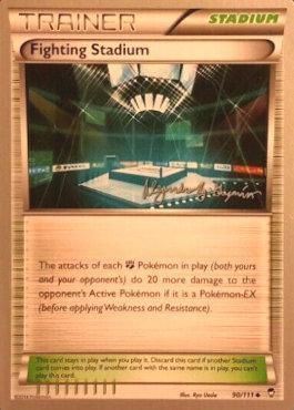 90, Normal, Stadium, Uncommon, World Championships 2015 Fighting Stadium (90/111) (Primal Groudon - Alejandro Ng-Guzman) [World Championships 2015] - Trading Card World
