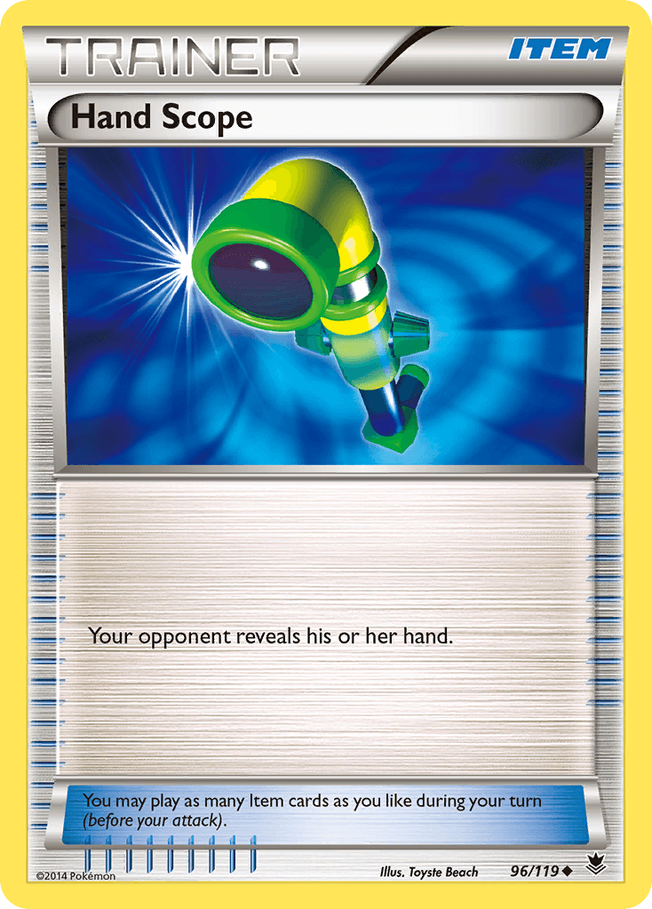 96, Item, Normal, Reverse Holofoil, Uncommon, XY: Phantom Forces Hand Scope (96/119) [XY: Phantom Forces] - Trading Card World