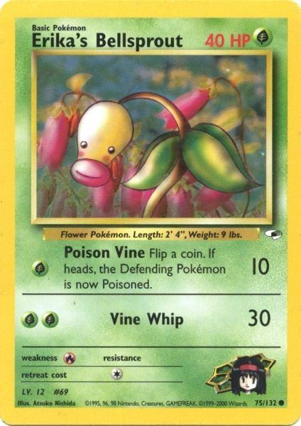 75, Common, Fire[×2], Grass, Gym Heroes Unlimited, Normal Erika's Bellsprout (75/132) [Gym Heroes Unlimited] - Trading Card World