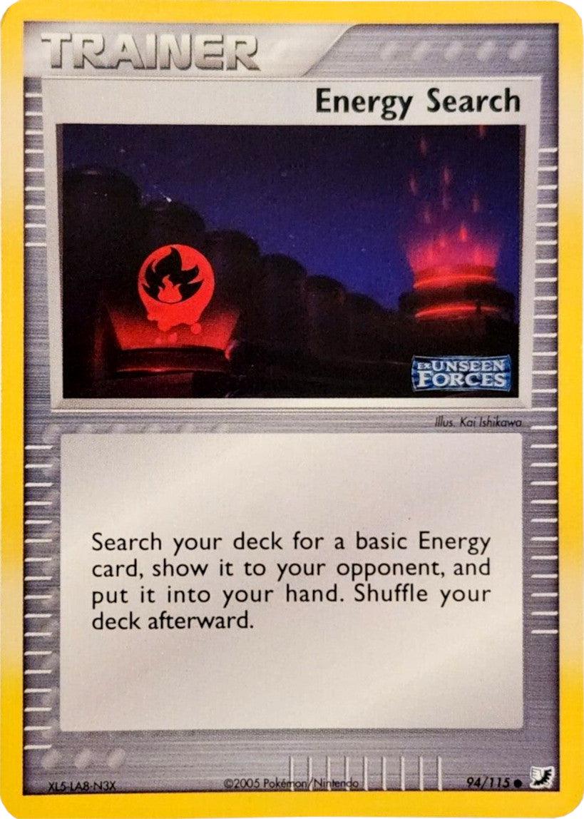 94, Common, EX: Unseen Forces, Item, Reverse Holofoil Energy Search (94/115) (Stamped) [EX: Unseen Forces] - Trading Card World