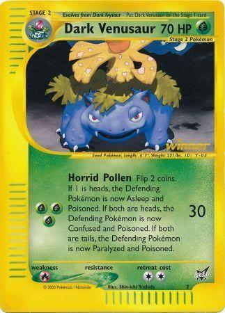 Best of Promos, Fire[×2], Grass, Holofoil, Normal, Promo Dark Venusaur (7) (Jumbo Card) [Best of Promos] - Trading Card World