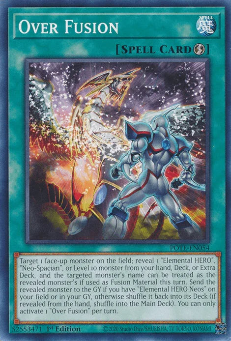 1st Edition, Common, Power of the Elements, Quick-Play Spell, Spell, Unlimited Over Fusion [POTE-EN054] Common - Trading Card World