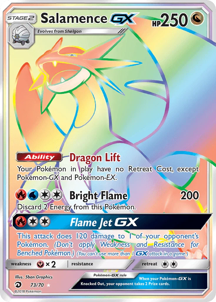 73, Dragon, Fairy[×2], Holofoil, Secret Rare, Sun & Moon: Dragon Majesty Salamence GX (73/70) [Sun & Moon: Dragon Majesty] - Trading Card World