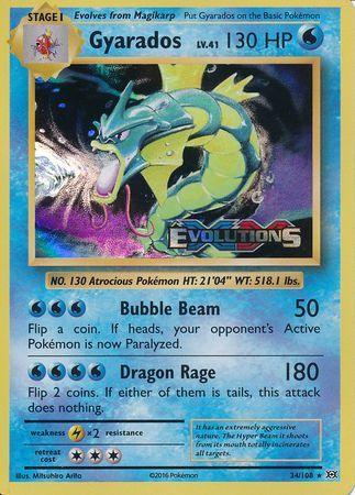 34, Holofoil, Lightning[×2], Promo, Water, XY: Black Star Promos Gyarados (34/108) (XY Evolutions Prerelease) [XY: Black Star Promos] - Trading Card World