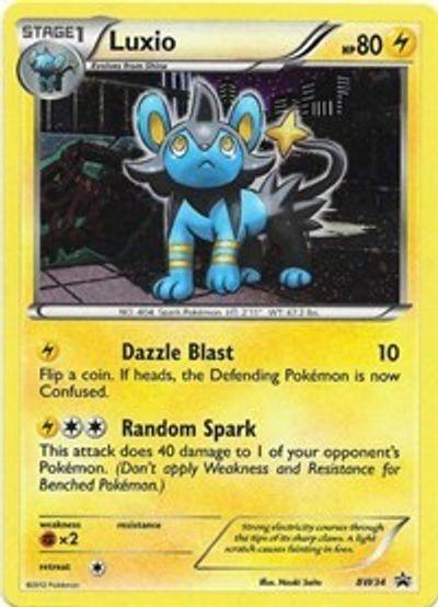Black & White: Black Star Promos, BW34, Fighting [x2], Holofoil, Lightning, Promo Luxio (BW34) (Cosmos Holo) [Black & White: Black Star Promos] - Trading Card World