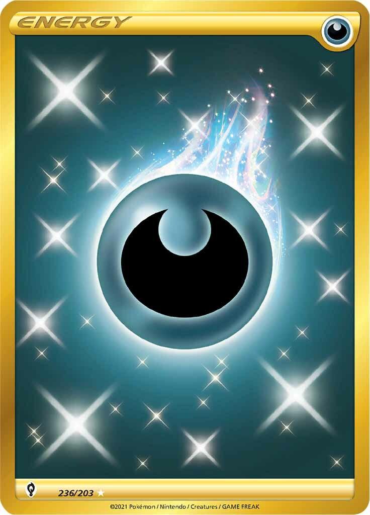 236, Basic Energy, Holofoil, Secret Rare, Sword & Shield: Evolving Skies Darkness Energy (236/203) [Sword & Shield: Evolving Skies] - Trading Card World