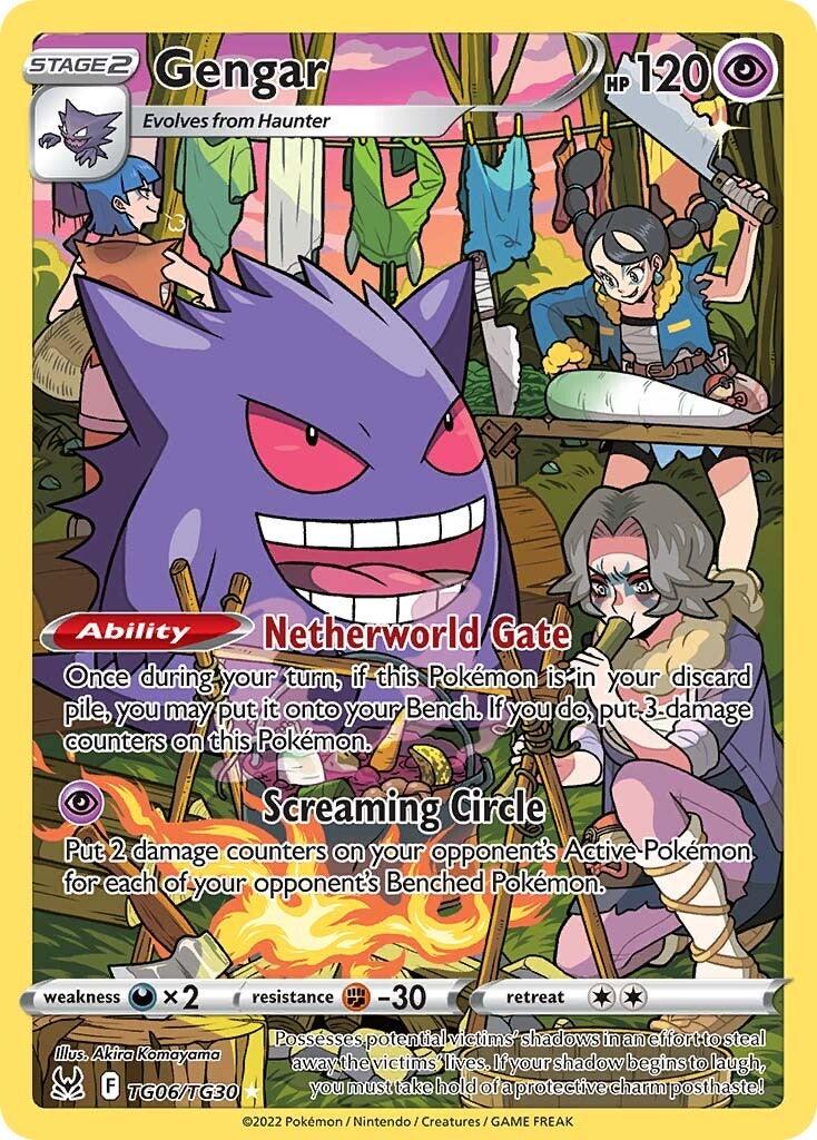 Darkness [x2], Fighting [-30], Holofoil, Psychic, Secret Rare, Sword & Shield: Lost Origin, TG06 Gengar (TG06/TG30) [Sword & Shield: Lost Origin] - Trading Card World