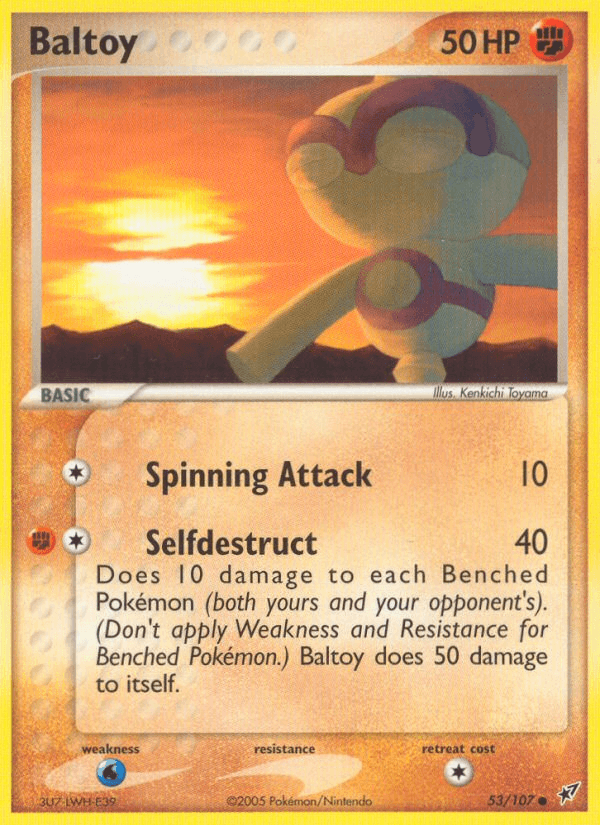 53, Common, EX: Deoxys, Fighting, Normal, Water[×2] Baltoy (53/107) [EX: Deoxys] - Trading Card World