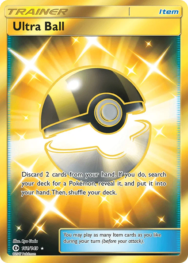 161, Holofoil, Item, Secret Rare, Sun & Moon: Base Set Ultra Ball (161/149) [Sun & Moon: Base Set] - Trading Card World