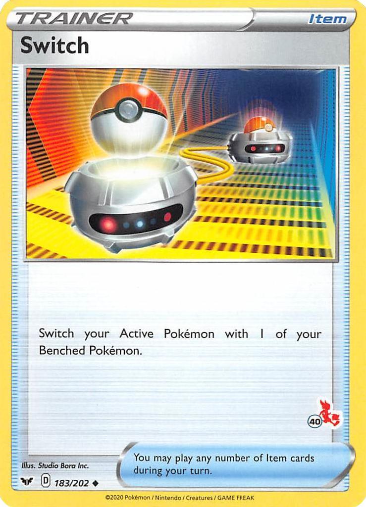 183, Battle Academy 2022, Item, Normal, Uncommon Switch (183/202) (Cinderace Stamp #40) [Battle Academy 2022] - Trading Card World