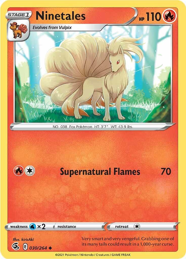 030, Fire, Normal, Reverse Holofoil, Sword & Shield: Fusion Strike, Uncommon, Water [x2] Ninetales (030/264) [Sword & Shield: Fusion Strike] - Trading Card World
