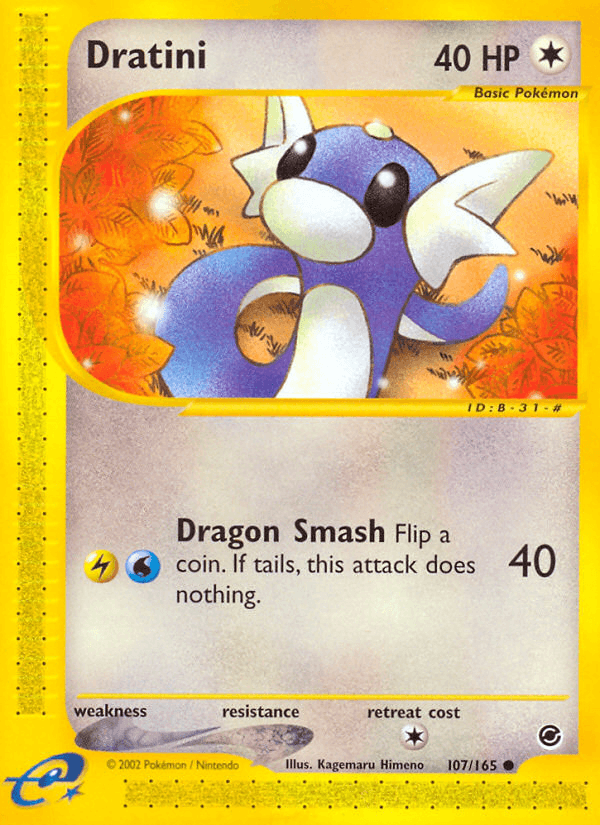 Colorless, Common, Expedition: Base Set, Normal, Reverse Holofoil Dratini (107/165) [Expedition: Base Set] - Trading Card World