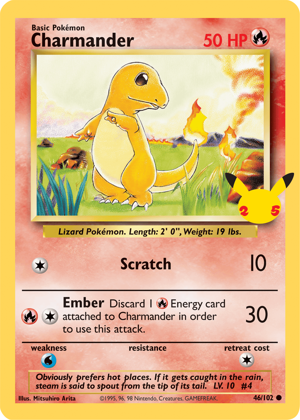 46, Fire, First Partner Pack, Normal, Promo, Water Charmander (46/102) [First Partner Pack] - Trading Card World