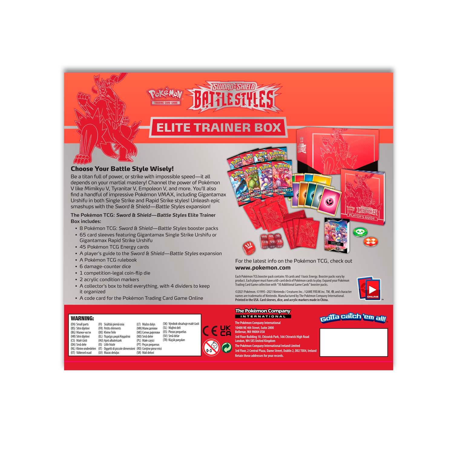 Battle Styles, Elite Trainer Box, noPrice, Pokemon Sword & Shield: Battle Styles - Elite Trainer Box (Gigantamax Single Strike Urshifu) - Trading Card World