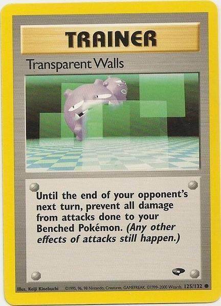 125, Common, Gym Challenge Unlimited, Normal, Trainer Transparent Walls (125/132) [Gym Challenge Unlimited] - Trading Card World