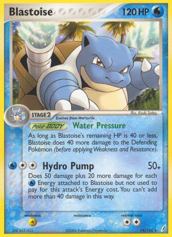 14, EX: Crystal Guardians, Holo Rare, Holofoil, Lightning[×2], Water Blastoise (14/100) (Theme Deck Exclusive) [EX: Crystal Guardians] - Trading Card World