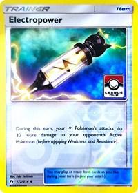 172, Item, Promo, Reverse Holofoil, Sun & Moon: Lost Thunder Electropower (172/214) (League Promo) [Sun & Moon: Lost Thunder] - Trading Card World