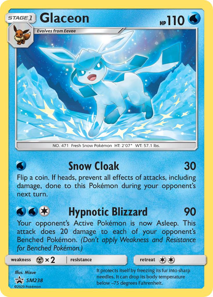 Black Star Promo, Holofoil, Metal[×2], Normal, SM238, Sun & Moon: Black Star Promos, Water Glaceon (SM238) [Sun & Moon: Black Star Promos] - Trading Card World