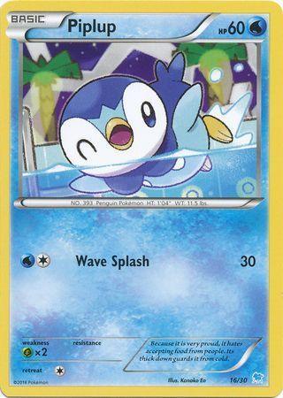 16, Grass[×2], Normal, Promo, Water, XY: Trainer Kit 3 - Suicune Piplup (16/30) [XY: Trainer Kit 3 - Suicune] - Trading Card World