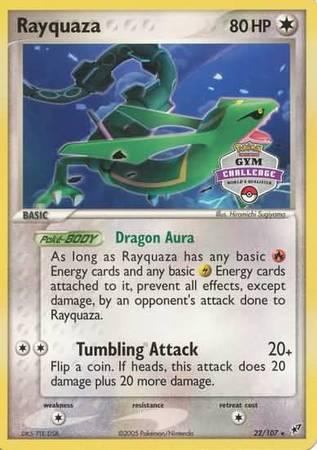 22, Colorless, Colorless[×2], EX: Deoxys, Holofoil, Normal, Promo Rayquaza (22/107) (Gym Challenge Promo) [EX: Deoxys] - Trading Card World