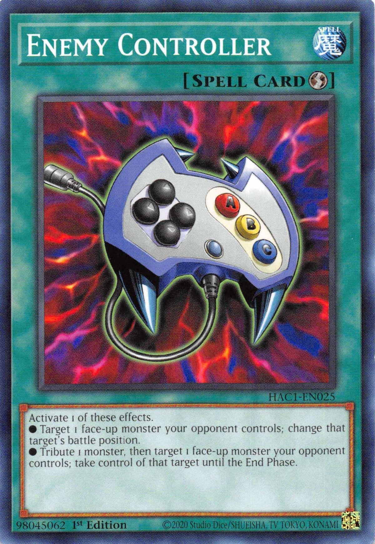 1st Edition, Common, Hidden Arsenal: Chapter 1, Quick-Play Spell, Spell Enemy Controller [HAC1-EN025] Common - Trading Card World