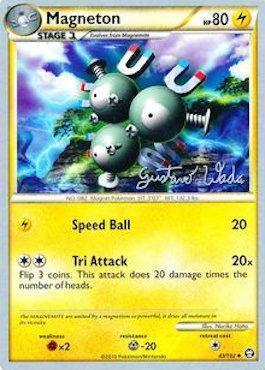 43, Fighting[×2], Lightning, Metal[-20], Normal, Uncommon, World Championships 2011 Magneton (43/102) (Megazone - Gustavo Wada) [World Championships 2011] - Trading Card World