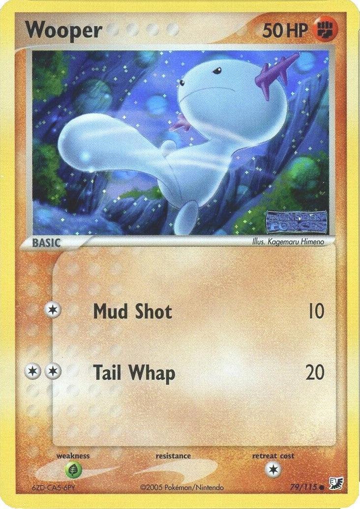 79, Common, EX: Unseen Forces, Fighting, Grass[×2], Reverse Holofoil Wooper (79/115) (Stamped) [EX: Unseen Forces] - Trading Card World