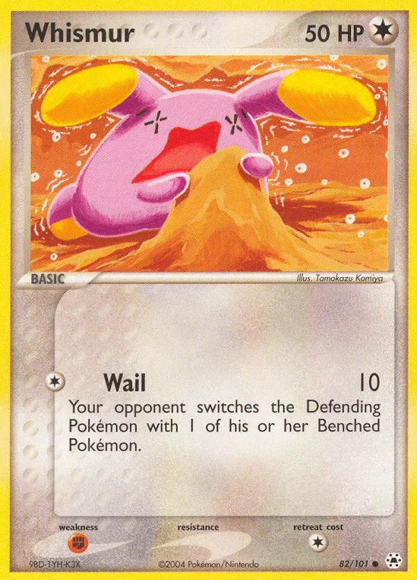 82, Colorless, Common, EX: Hidden Legends, Fighting[×2], Normal, Reverse Holofoil Whismur (82/101) [EX: Hidden Legends] - Trading Card World