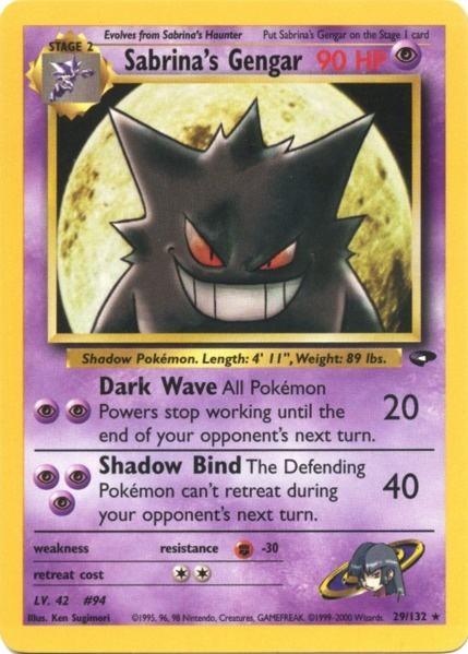 29, Fighting[-30], Gym Challenge Unlimited, Normal, Psychic, Rare Sabrina's Gengar (29/132) [Gym Challenge Unlimited] - Trading Card World