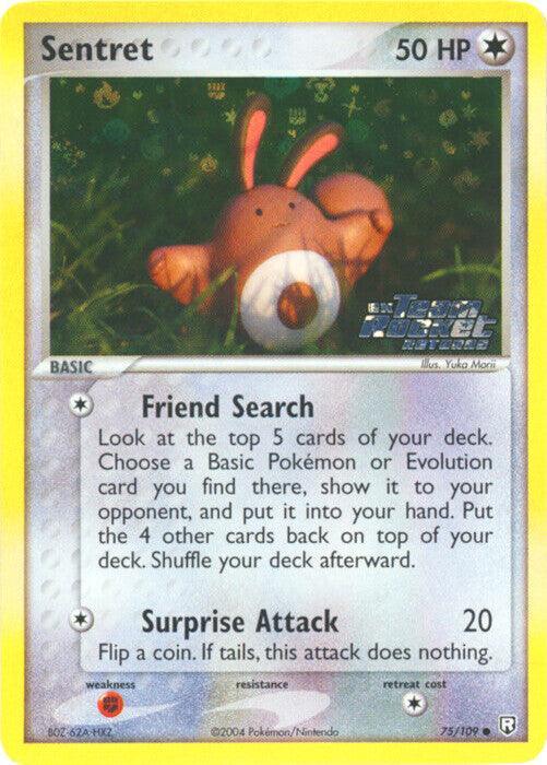 75, Colorless, Common, EX: Team Rocket Returns, Fighting[×2], Reverse Holofoil Sentret (75/109) (Stamped) [EX: Team Rocket Returns] - Trading Card World