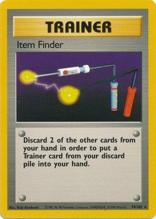 74, Base Set Unlimited, Normal, Rare, Trainer Item Finder (74/102) [Base Set Unlimited] - Trading Card World