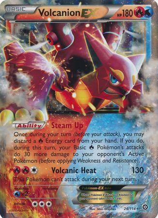 26, Fire, Holofoil, Promo, Water, Water[x2], XY: Steam Siege Volcanion EX (26/114) (Jumbo Card) [XY: Steam Siege] - Trading Card World