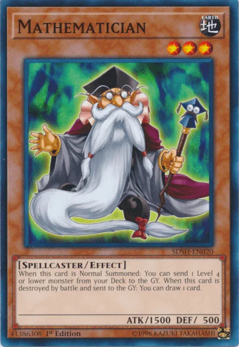 1st Edition, Common, Earth, Effect Monster, Spellcaster, Structure Deck: Shaddoll Showdown, Unlimited Mathematician [SDSH-EN020] Common - Trading Card World