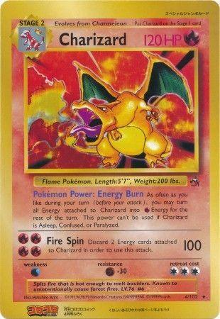 Base Set Unlimited, Fighting[-30], Fire, Holofoil, Promo, Water[×2] Charizard (4/102) (CoroCoro Promo) (Jumbo Card) [Base Set Unlimited] - Trading Card World