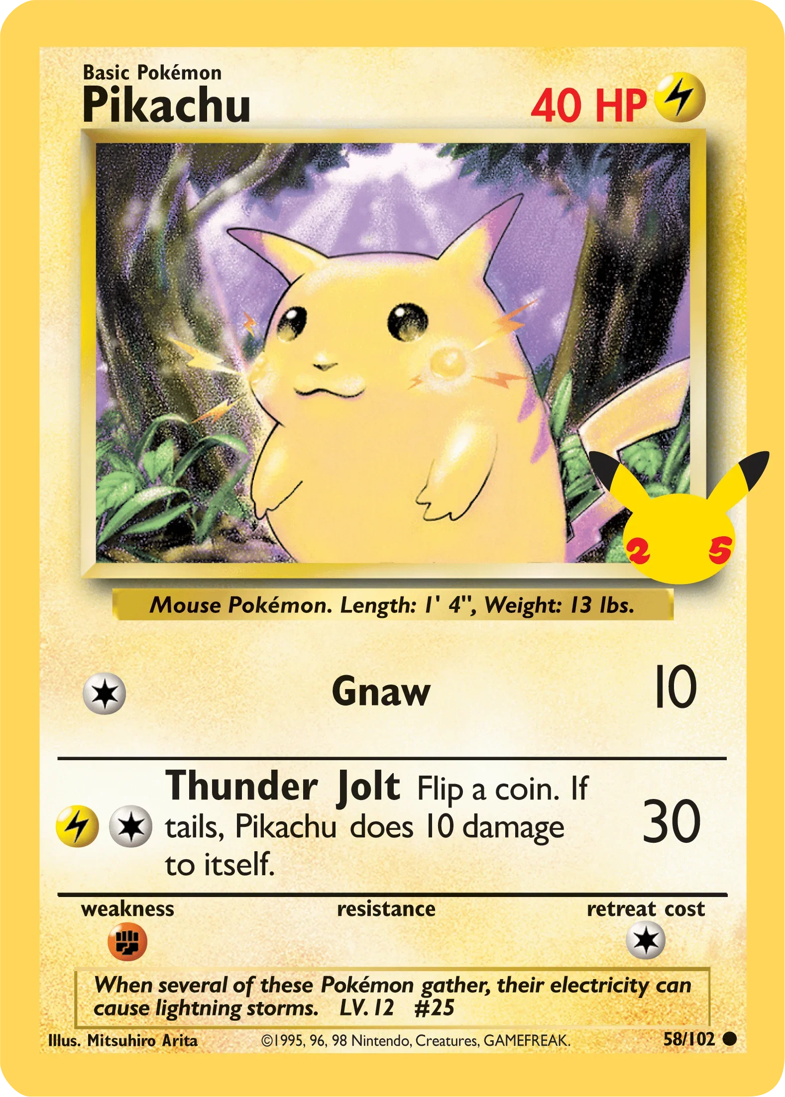 58, Fighting, First Partner Pack, Lightning, Normal, Promo Pikachu (58/102) [First Partner Pack] - Trading Card World